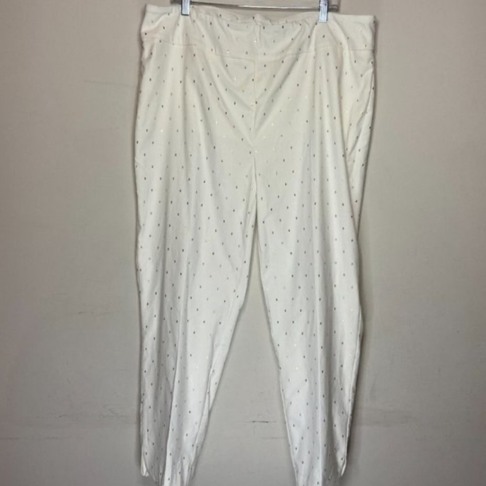 Soft Surrounding White Pants With Gold Accents Size TS